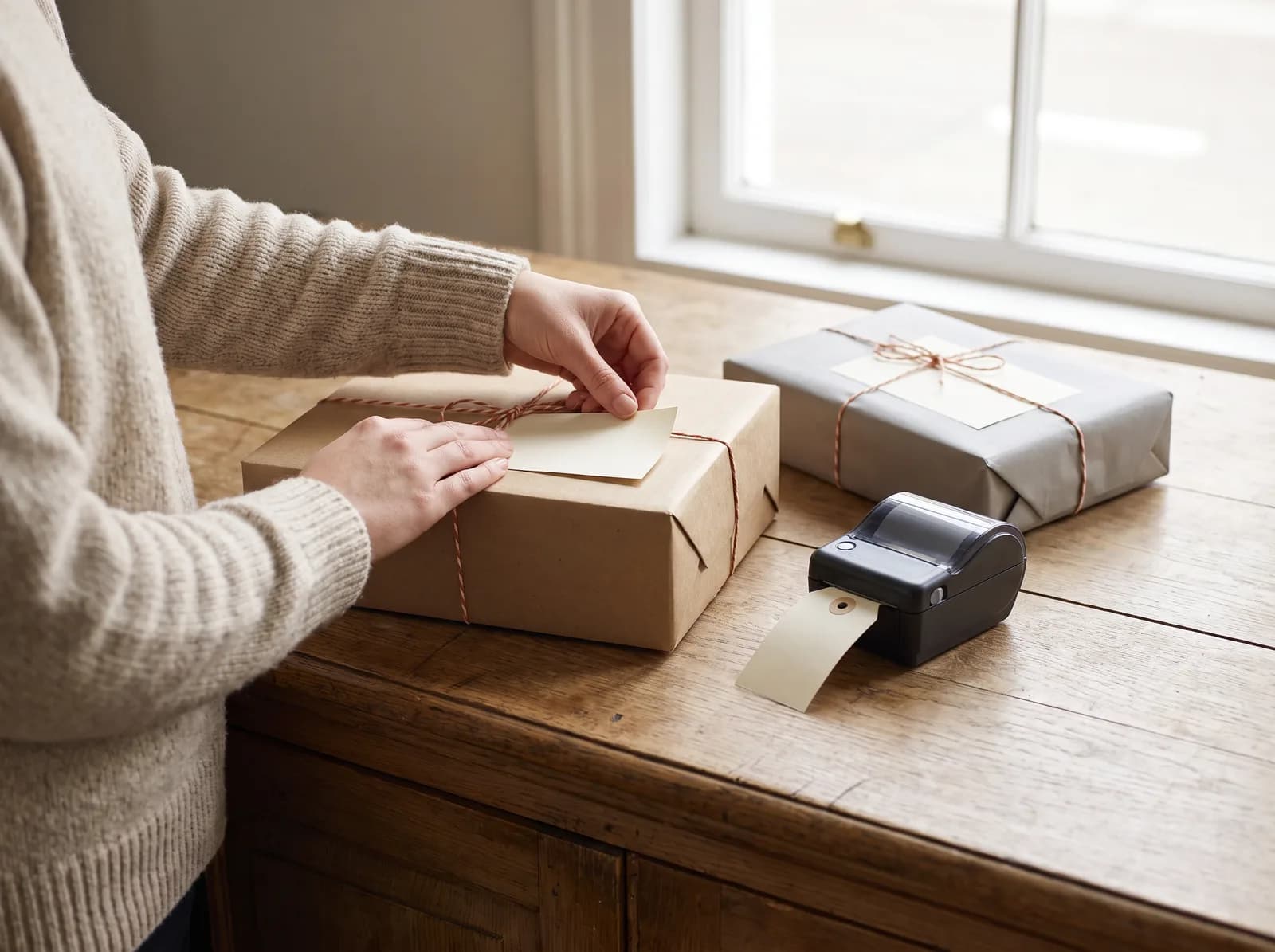 Verpackte Pakete für eine Rücksendung vorbereitet